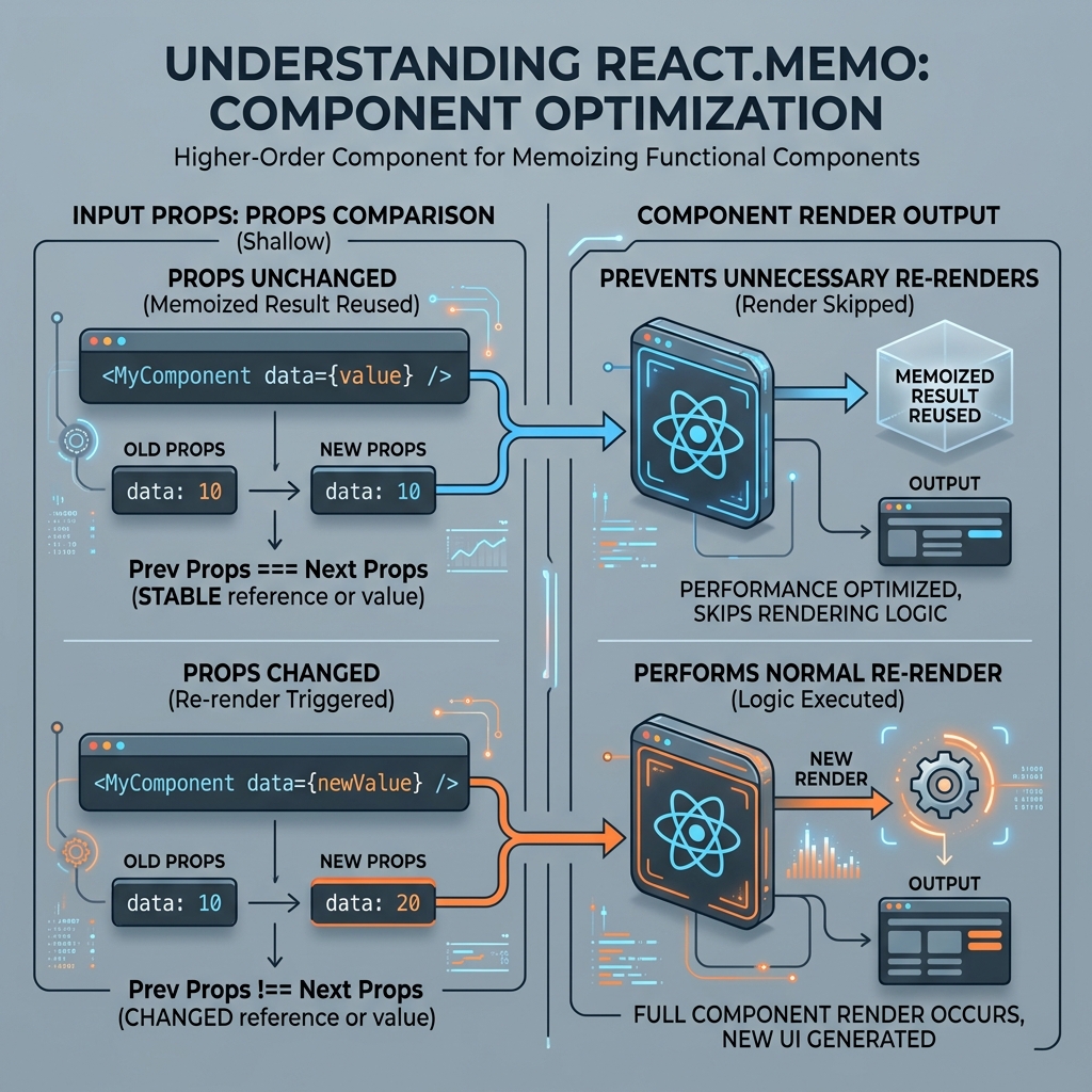 Diagrama de funcionamiento de React.memo