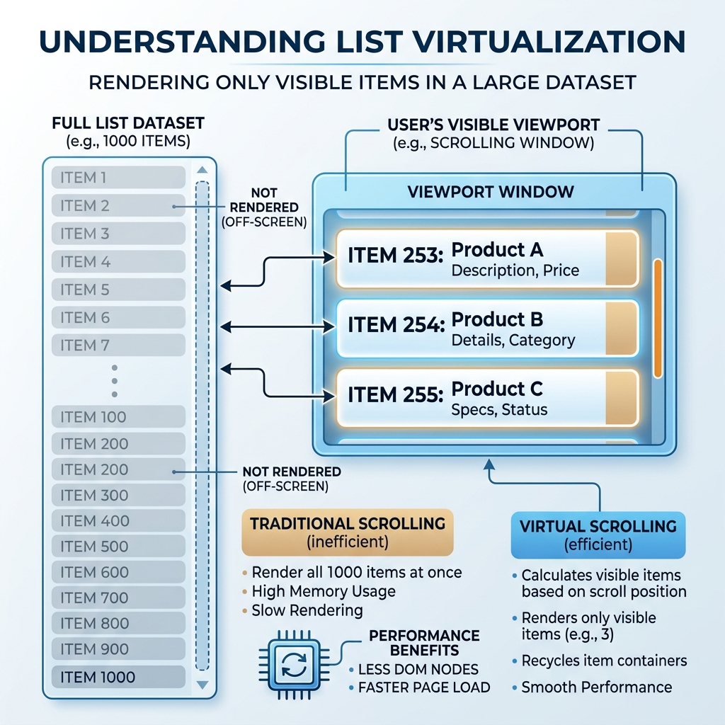 Concepto de Virtualización de Listas